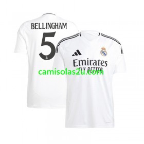 Camisolas de futebol Real Madrid Jude Bellingham 5 Equipamento Principal 2024/25 Manga Curta